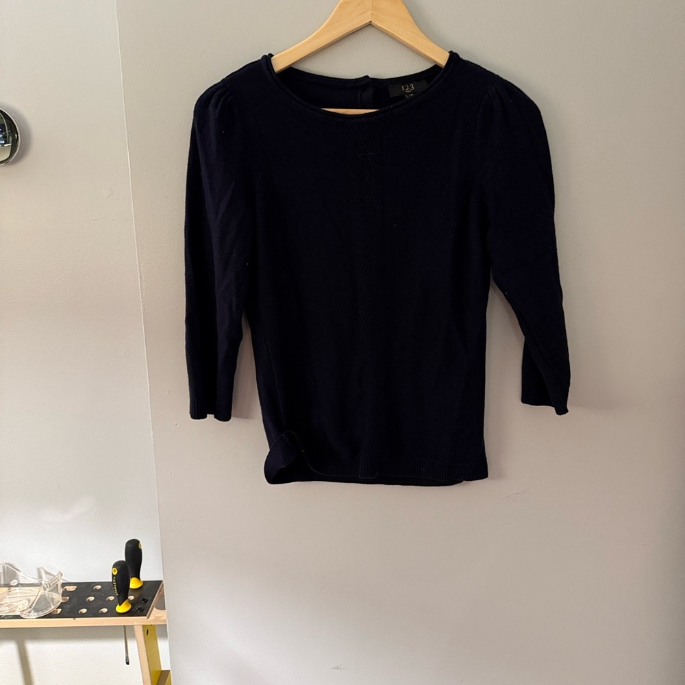 Navy 3/4 Sleeve sweater